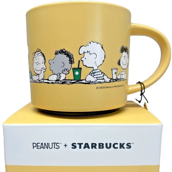 Starbucks Other - 2025 Starbucks Peanuts Snoopy Mug Yellow Mug NEW in Box